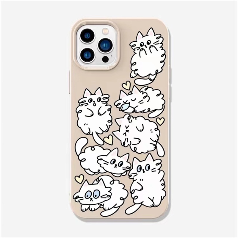 Iphone 14Plus iPhone 14seri TPU Soft Case Phone Case ins Kamera Perlindungan Iphone14 13 11 14Plus Pro Max7 8Plus X XR 12mini 13mini Empat Sudut Shockproof