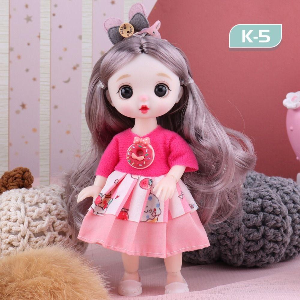 Mxbeauty Bjd Mainan Boneka Dan Baju 17cm Diy Toy Diy 1per8 Dress Up Toys Girl Gift Mainan Anak Princess Boneka Mainan Princess Model Boneka