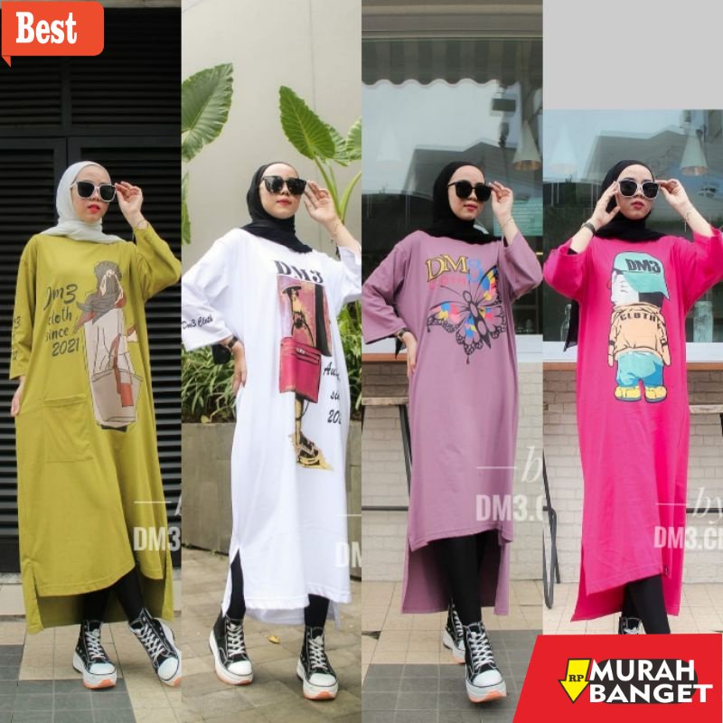 Tunik jumbo terbaru untuk wanita- HC - TERBARU DM3/ LONG TUNIK DM3/ LONG TUNIK JUMBO/ LONG TUNIK KAO
