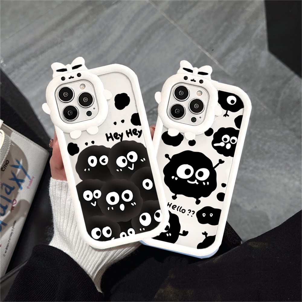 Redmi 12C 10C 10A Note 11 Pro Note 11S 9C 9A 10 9T 9 Note10 5G 10s Note9 Note9S Note8 Poco M5S X3 M3 Pro 3D Monster Lucu Kartun Spirit Briket Ghost TPU Bening Couple Case BY