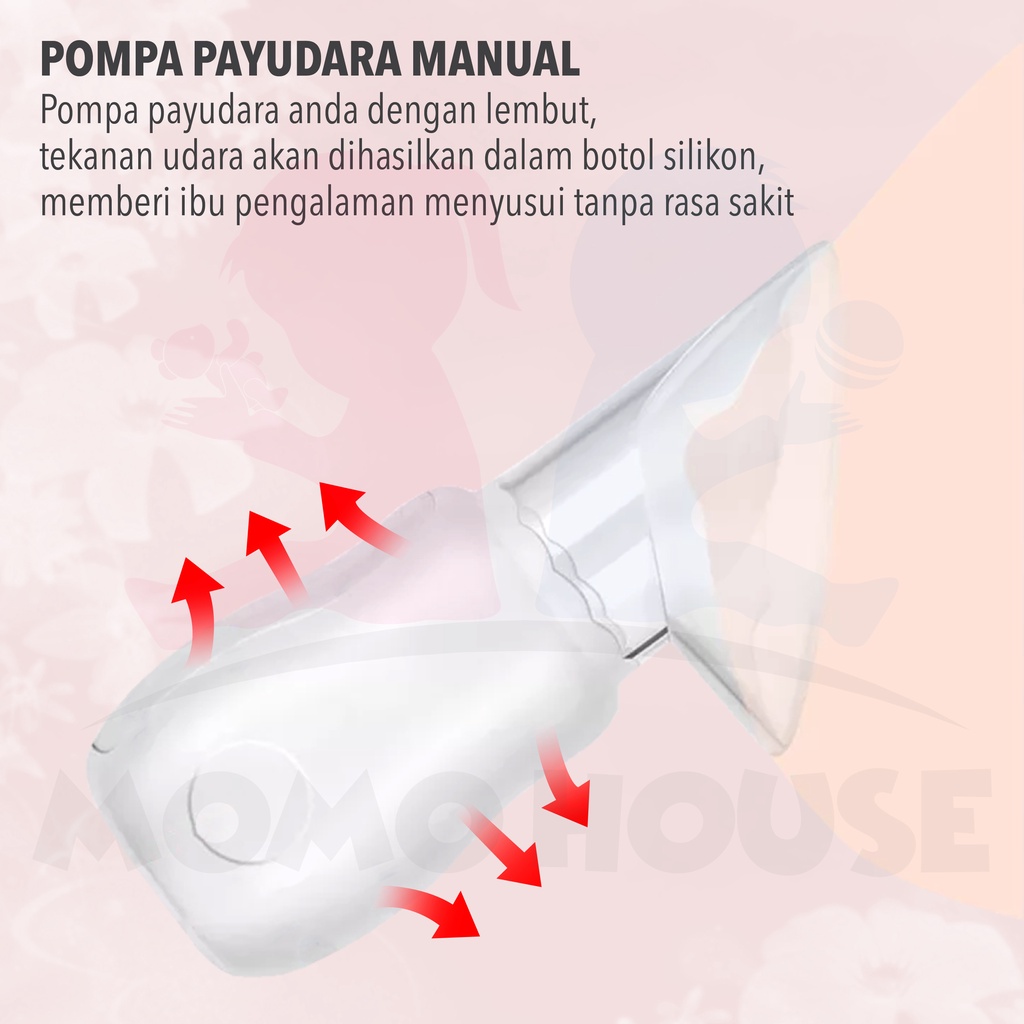 MOMO HOUSE Pompa Asi Manual Silikon Pompa Asi Manual Silicone Breast Pump