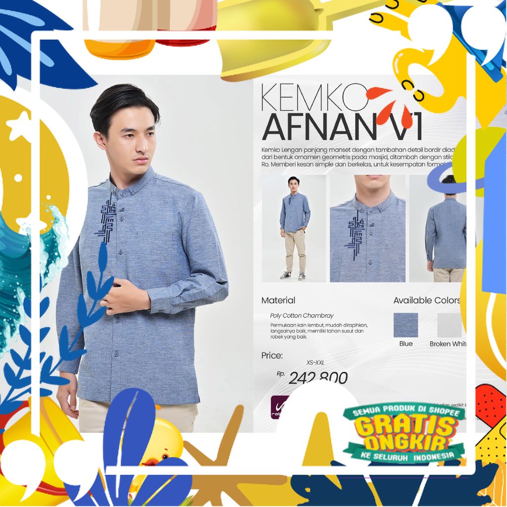 Rabbani - Kemko Afnan V1 Mst / Koko Kemko Rabbani Terbaru/ Pink Coklat Maron khaki ungu