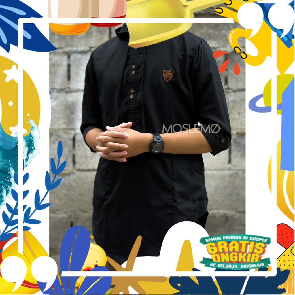 BAJU KOKO HOODIE ASASSINT QURTA MUSLIM PRIA PREMIUM KURTA MOSLEMO / KOKO 3/4 QURTA MUSLIM PRIA/ Pink