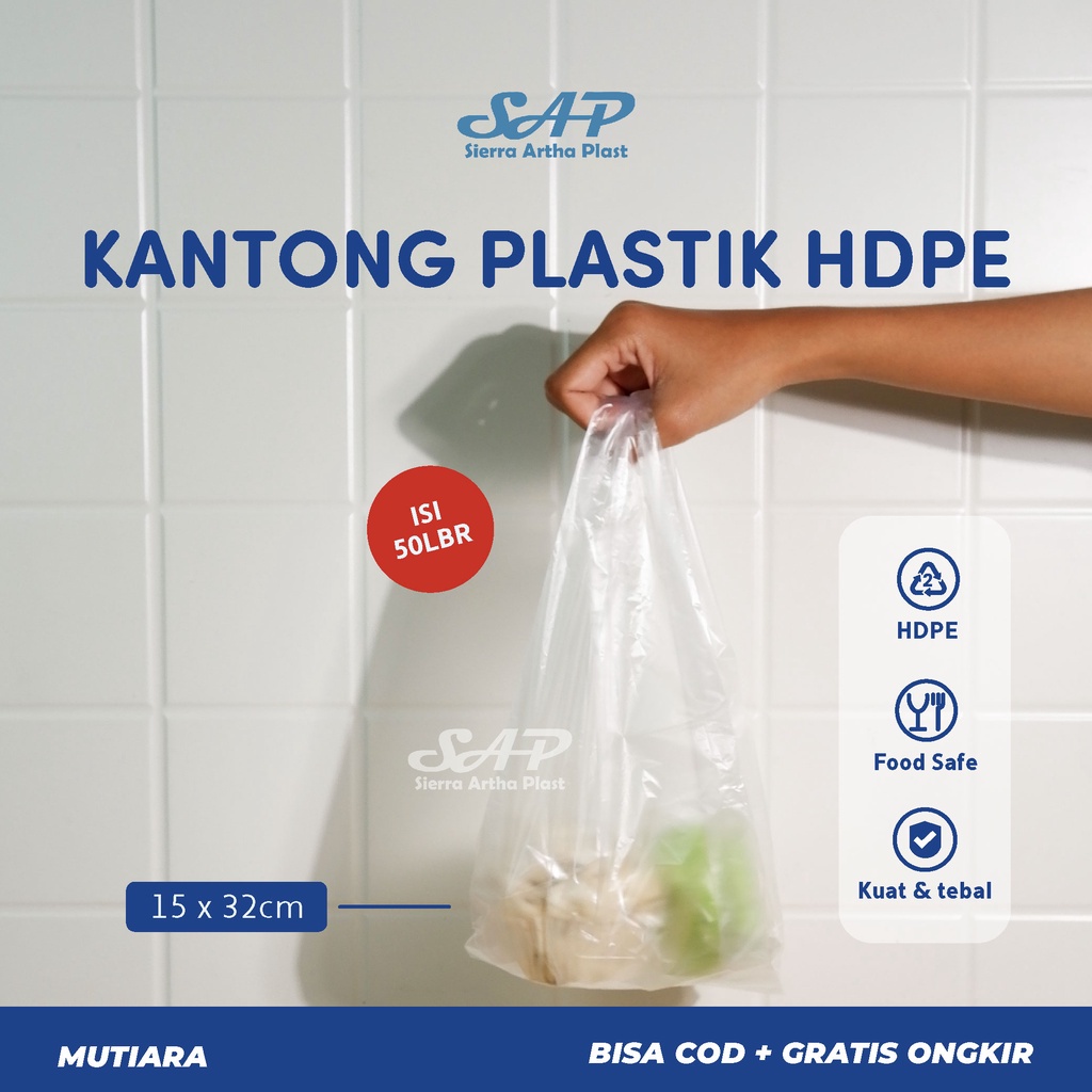 Kantong Kresek Plastik Natural | Kantong Kresek Bening Pack | Kantong Plastik Bening Ukuran 15x30 | Kresek Kresek 50pcs | Kresek Bening