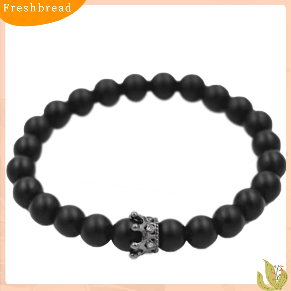 &lt; Freshbread &gt; Gelang Manik Batu Mahkota Unik Wanita Pria Lover Fashion Jewelry Decor Gift