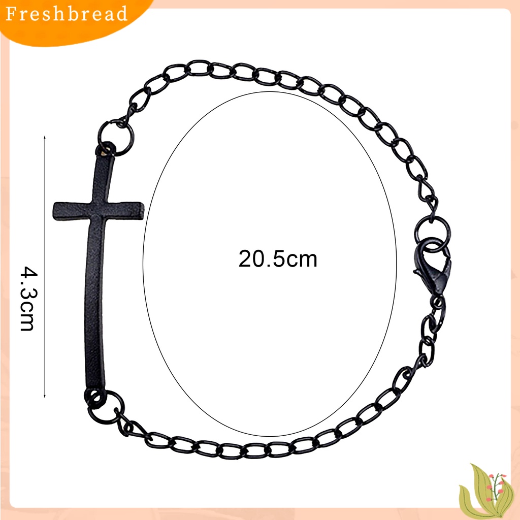 &lt; Freshbread &gt; Wanita Gaya Punk Desain Sederhana Liontin Salib Gelang Bangle Fashion Perhiasan Untuk Pakaian Sehari-Hari