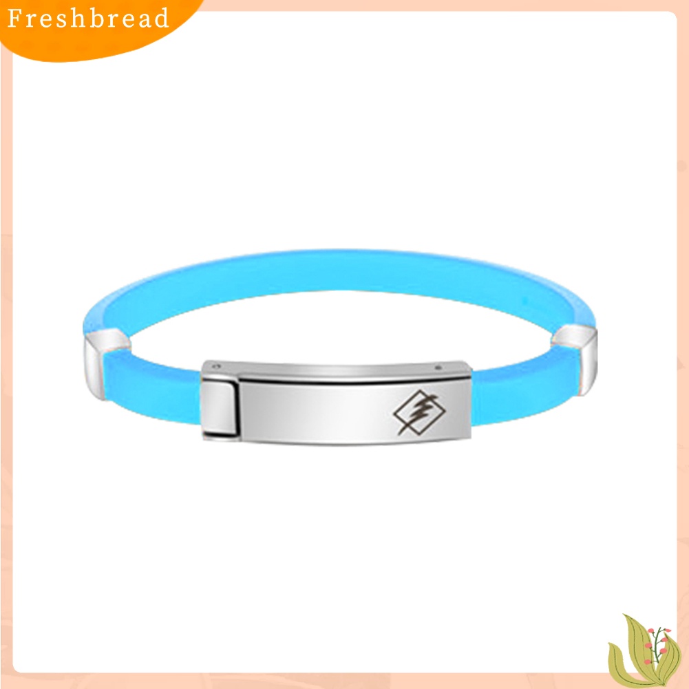 &lt; Freshbread &gt; Sport Silikon Energi Elektrostatik Keseimbangan Neg Ions Buckle Wristband Bracelet