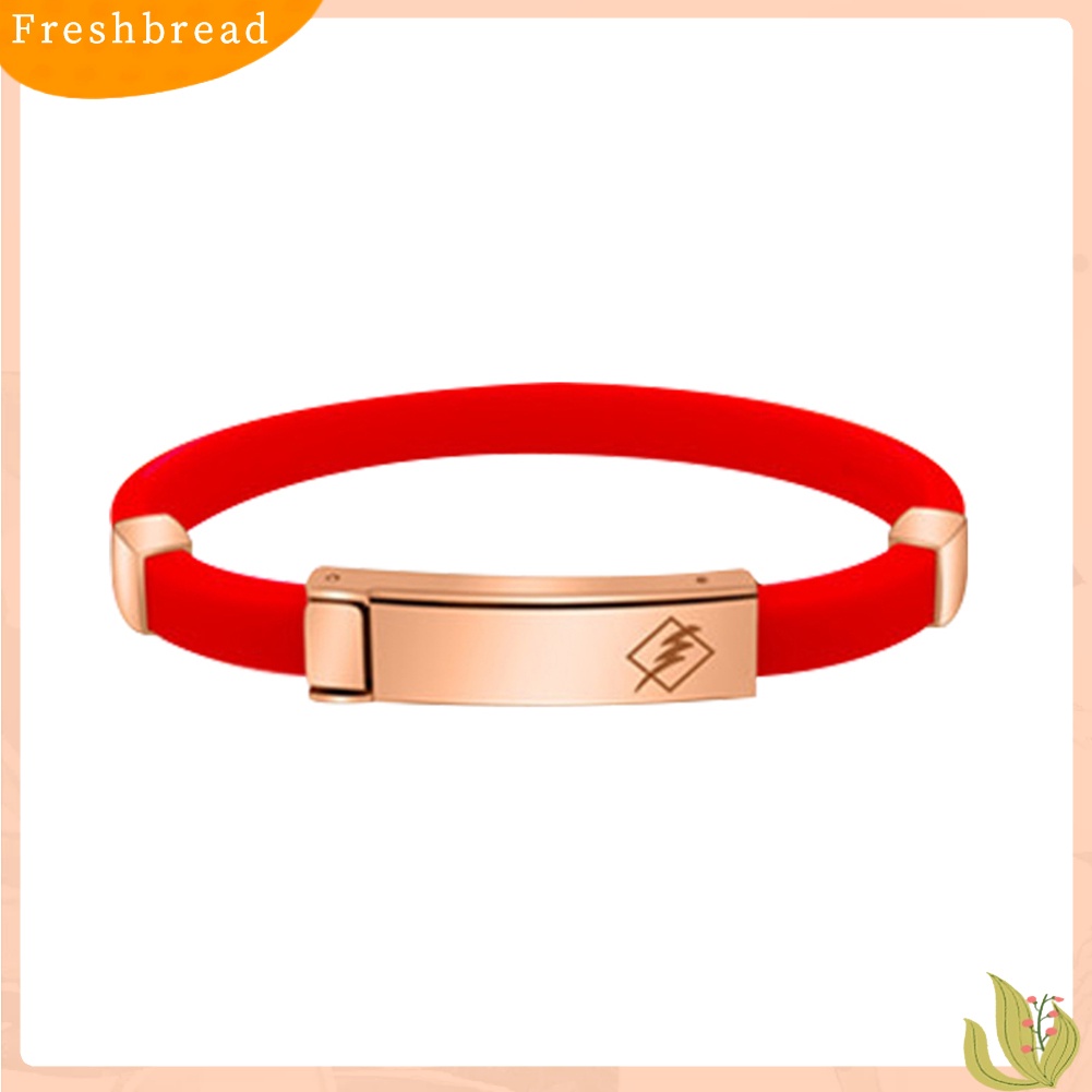 &lt; Freshbread &gt; Sport Silikon Energi Elektrostatik Keseimbangan Neg Ions Buckle Wristband Bracelet