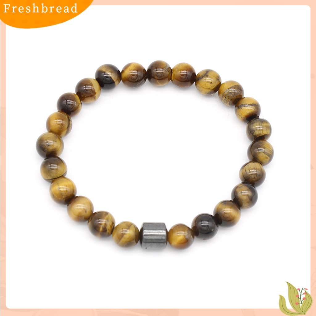 &lt; Freshbread &gt; Gelang Manik-Manik ic Hias Tali Elastis Peregangan All-match Hadiah Penghilang Stress 8mm Natural Faux Stone Tiger Eye Beads Healing Bracelet Untuk Kehidupan Sehari-Hari