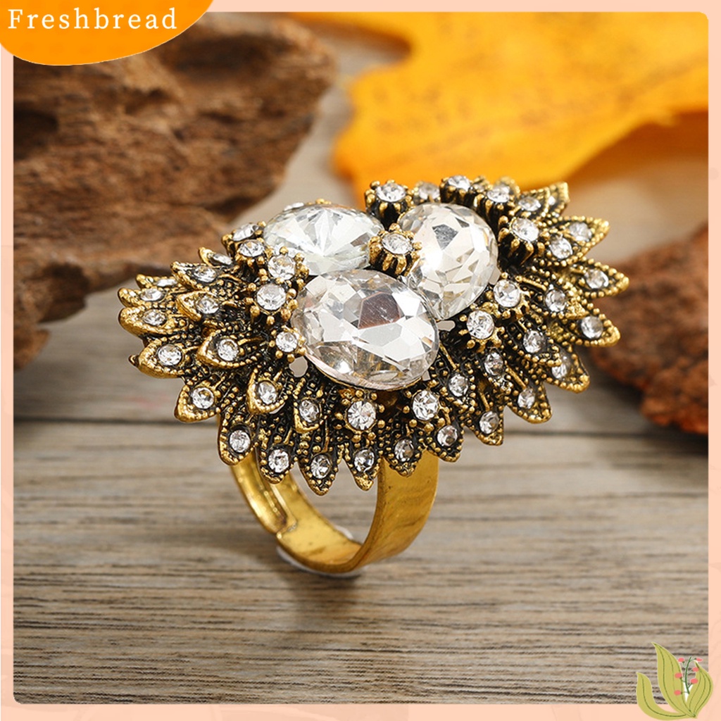 &lt; Freshbread &gt; Wanita Cincin Indah Adjustable Vintage Bohemian Geometris Tidak Teratur Ring Untuk Pakaian Sehari-Hari