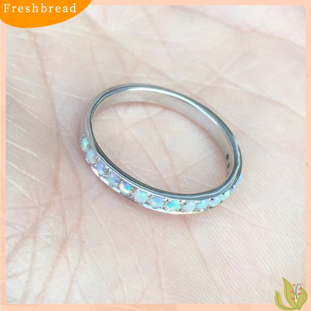 &lt; Freshbread &gt; Wanita Cincin Geometris Berwarna Berlian Imitasi Perhiasan Electroplating Fashion Penampilan Jari Cincin Untuk Pernikahan