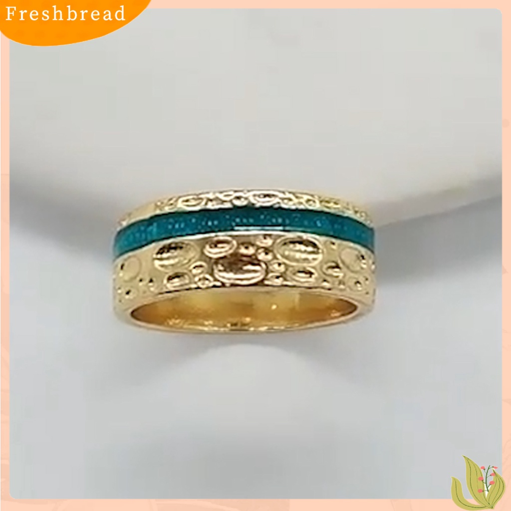 &lt; Freshbread &gt; Permukaan Halus Pengerjaan Halus Paduan Jari Cincin Indah Terang Kilau Wanita Pria Cincin Fashion Perhiasan