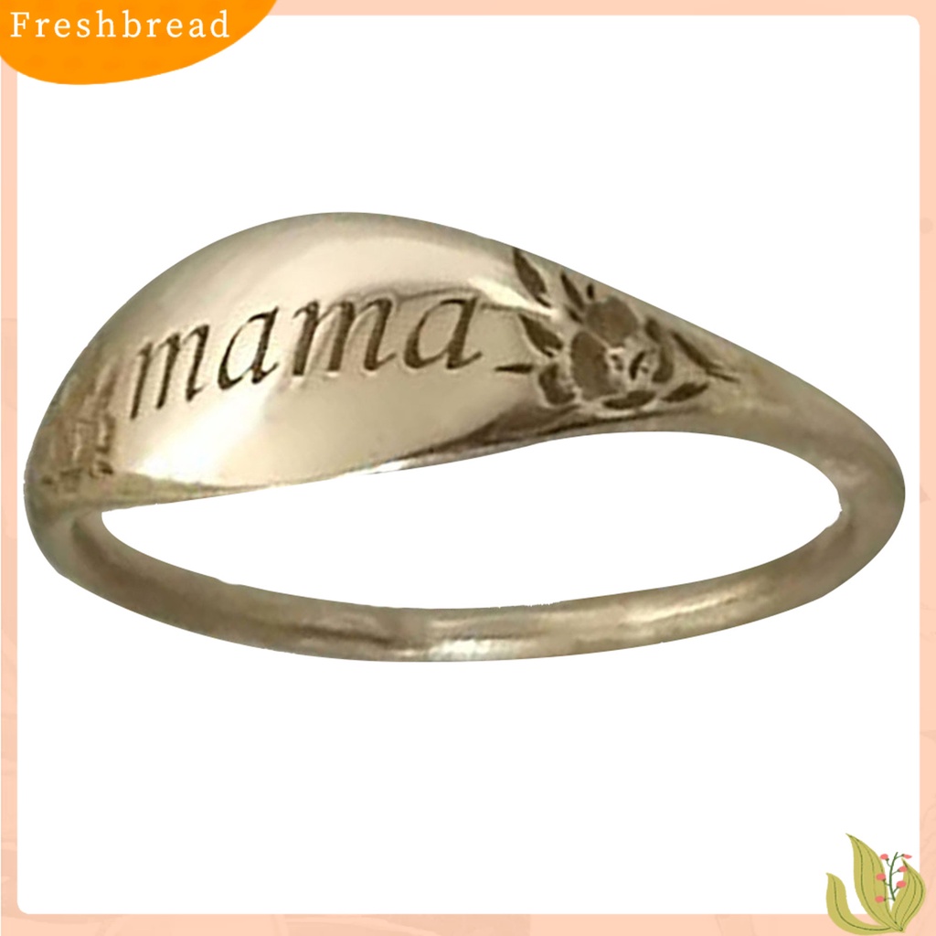 &lt; Freshbread &gt; Wanita Mama Cincin Ukir Ulang Tahun Keluarga Anniversary Hari Ibu Perhiasan Hadiah