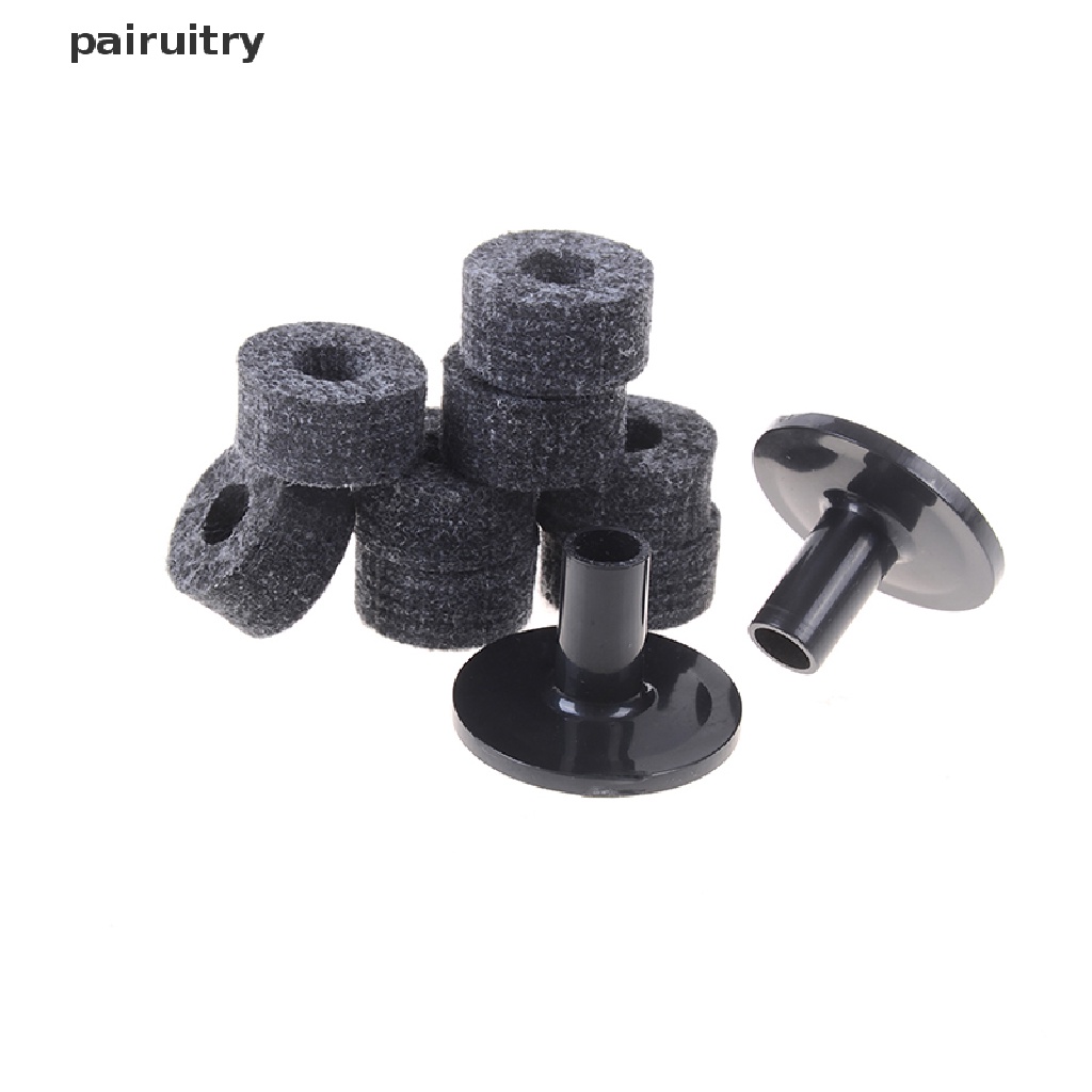 Prt 8PCS 25mm felt washer+2PCS cymbal sleeves Pengganti Rak drum kit PRT