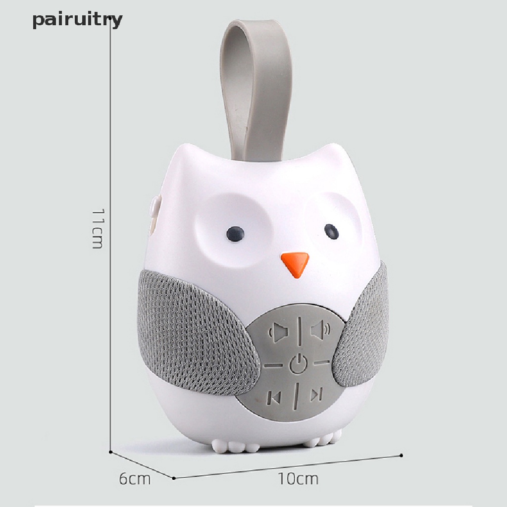 Prt Portable Owl White Noise Machine Baby Soother Dengan 10lagu Musik Lampu PRT