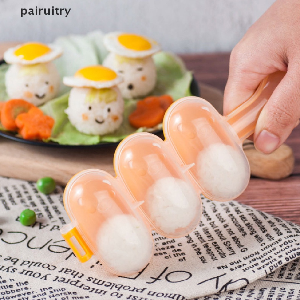 Prt 2Pcs/Set Cetakan Nasi Bola Bayi Makan Siang Anak DIY Sushi Maker Mould Alat Dapur PRT