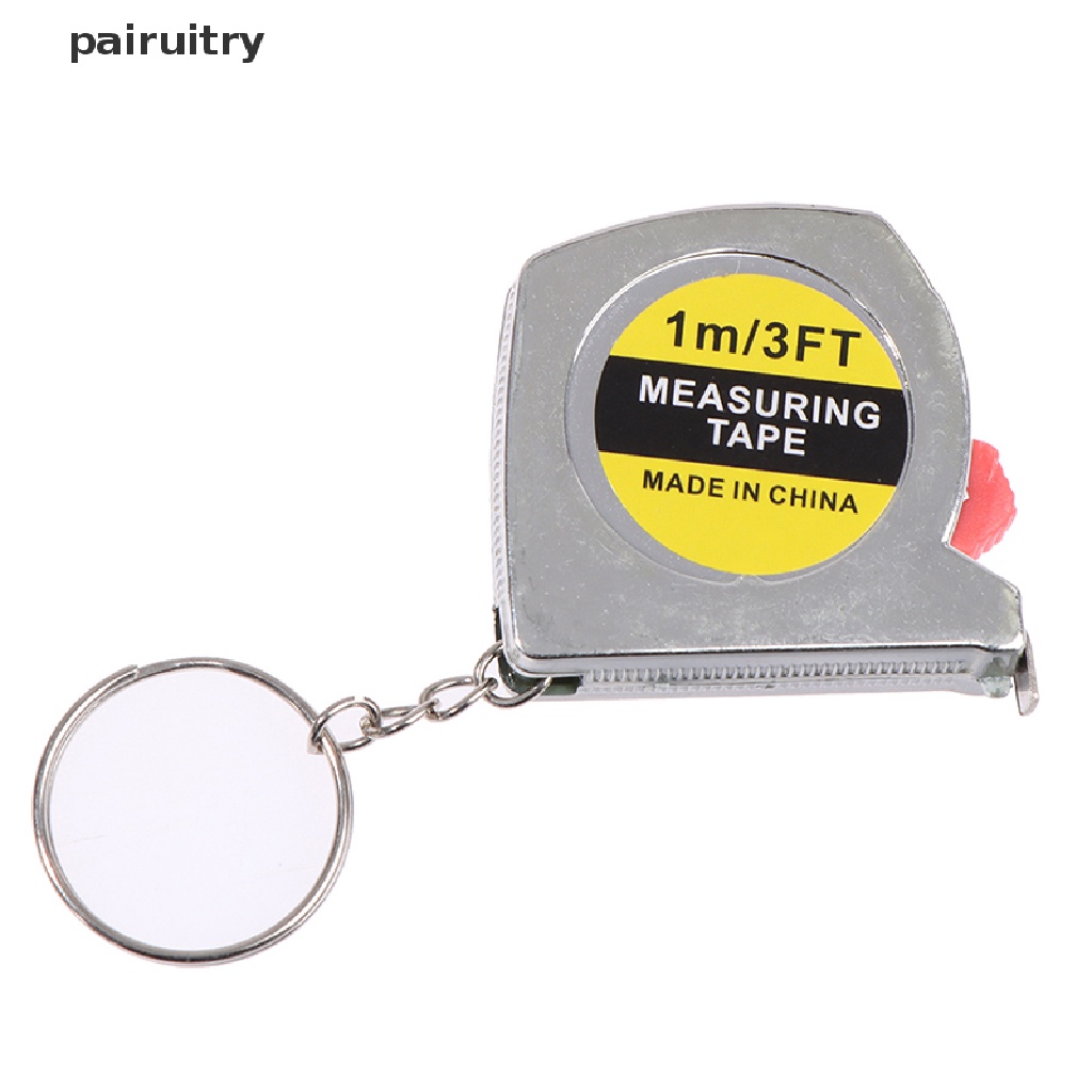 Prt 1M/3ft Penggaris Pengukur Saku Stainless Steel Yang Dapat Ditarik Tape Measure Keychain PRT