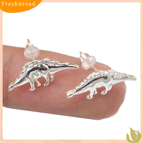 &lt; Freshbread &gt; 3pasang Wanita Vintage Punk Hewan Dinosaurus Bentuk Telinga Tindik Giwang Anting