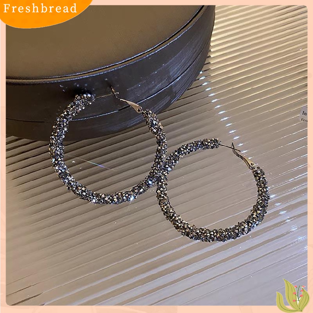 &lt; Freshbread &gt; 1pasang Anting Wanita Berkilau Menawan Berlian Imitasi Menjuntai Anting Fashion Perhiasan Aksesoris Pakaian Sehari-Hari