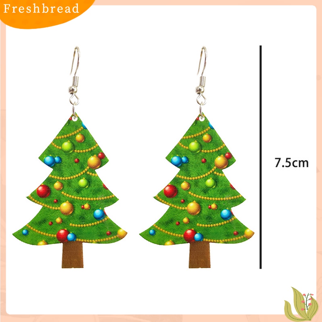 &lt; Freshbread &gt; 1pasang Anting Natal Semua Pertandingan Pakaian Sehari-Hari Akrilik Wanita Santa Vibes Drop Earrings Aksesoris Telinga Untuk Perjamuan