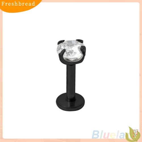 &lt; Freshbread &gt; 2Pcs Cubic Zirconia Tragus Cincin Bibir Monroe Telinga Tulang Rawan Anting Lidah Giwang