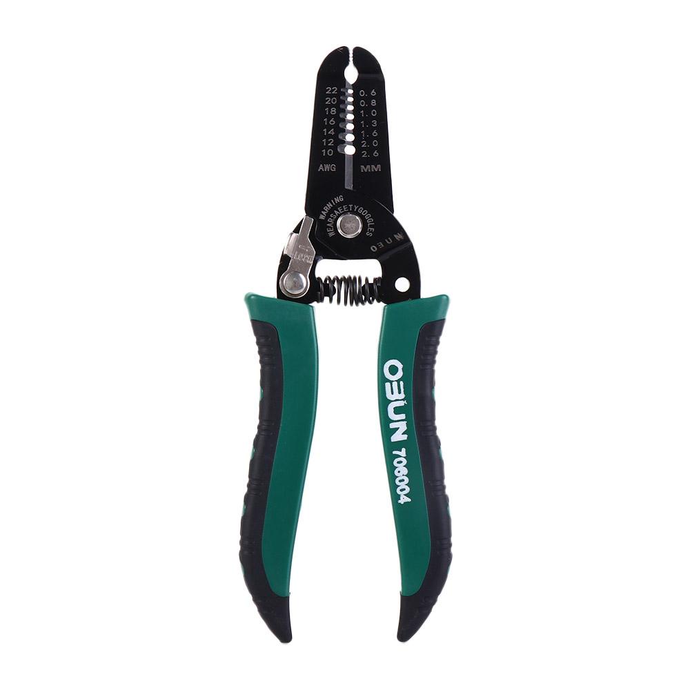 REBUY Tang Press Dingin Alat Perbaikan Mobil Pemotong Kabel Wire Cutter Tang Kupas Crimping Plier Kabel Wire Stripping Tang Potong Diagonal Plier