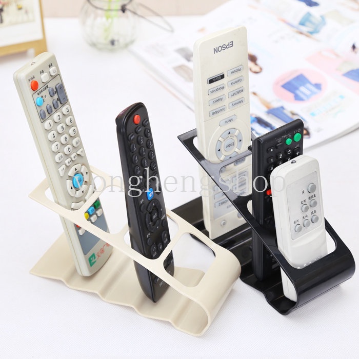 Kreatif 4kisi TV Remote Control Stand Holder Ac Kotak Penyimpanan Remote Alat Tulis Bracket Kacamata Rak Penyimpanan Serba Serbi Organizer Meja Rumah