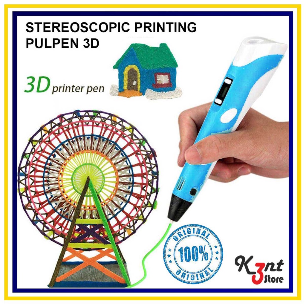 

3D Sterescopic Printing Pen 3D Pen Pulpen 3 Dimensi Printing Pen 3D Drawing Desainer Pulpen Bolpoin Pena Melukis Gambar 3 Dimensi Berkualitas Murah Original Printer Art Pen Making Doodle Art & Craft USB Cable Child Safe DIY Free PLA Filamen