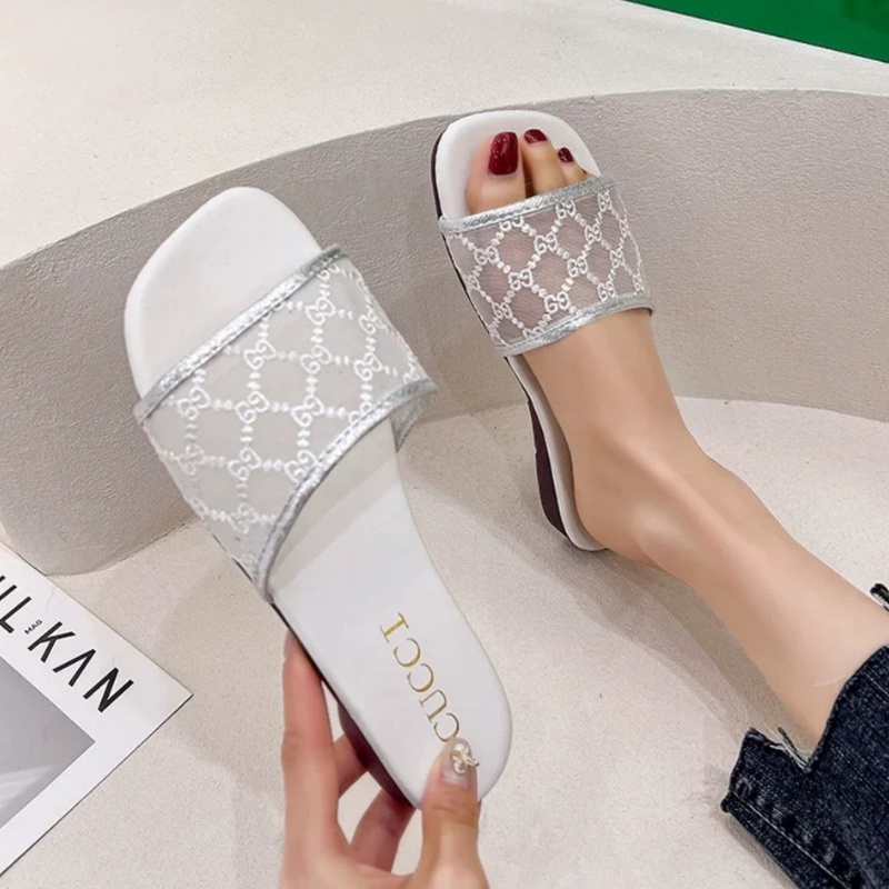 COD BAYAR DITEMPAT!!! 1028 Sandal Wanita Import Mesh / SANDAL SENDAL SLIP IMPOR