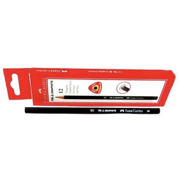 Pensil 2b Faber Castell FaberCastell Tri Graphite black