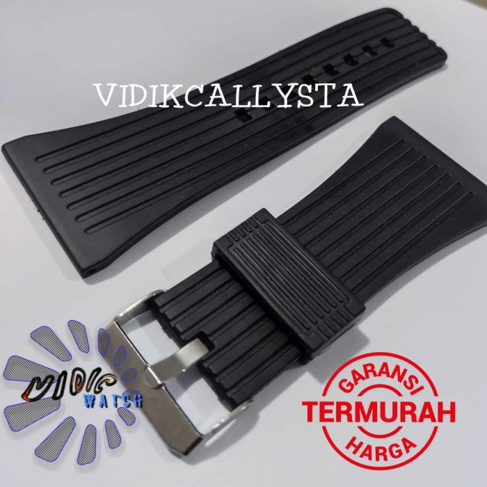 NEW Strap Tali Jam Tangan Karet Rubber 38mm 38 MM Hitam Berkualitas 38