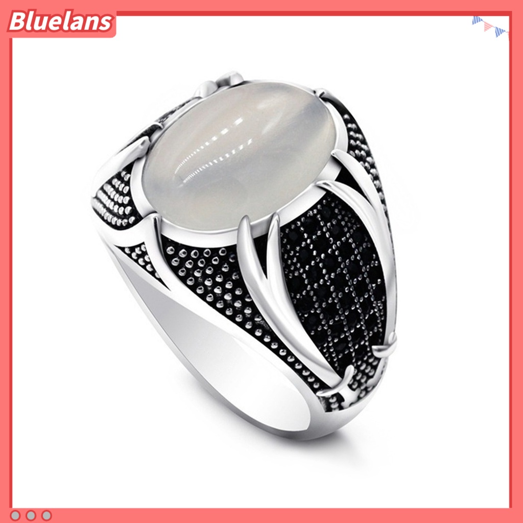 {In Stock} Pria Cincin Retro Berlian Imitasi Hias Alloy Pria Vintage Pedang Ganda Jari Cincin Perhiasan Untuk Pesta