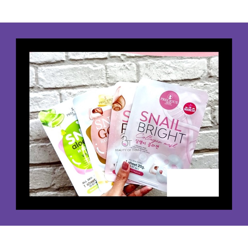 PRECIOUS SKIN SNAIL FACIAL SHEET MASK - Masker Wajah