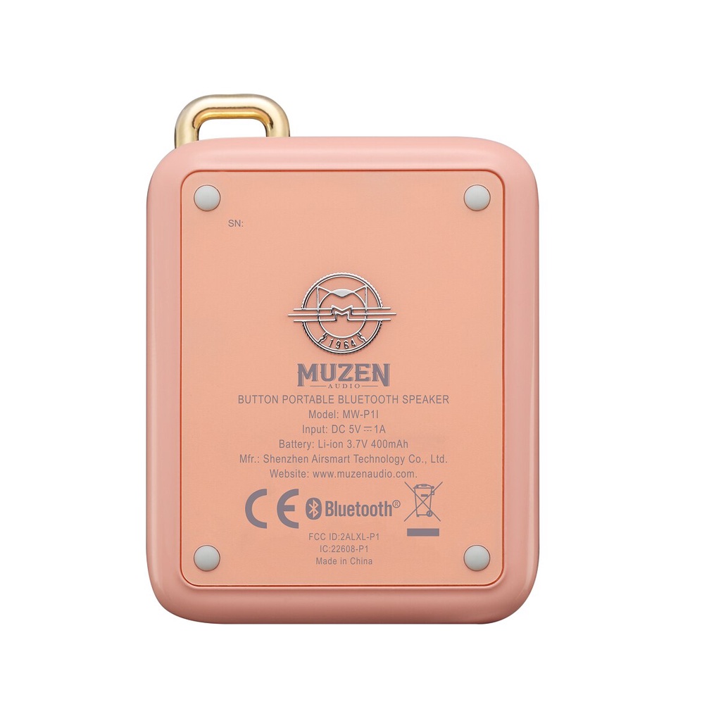 MUZEN MW-P1 Tombol Mini Bluetooth Speaker Hadiah Klasik Kreatif Logam Kecil Suara Nirkabel