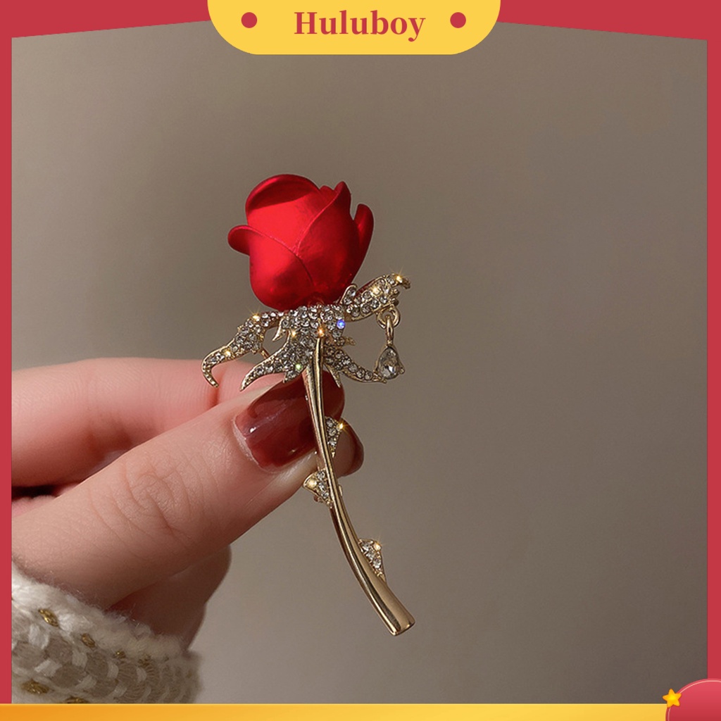 {Ready Stock} Bros Pin Mawar Dekorasi Aksesori Vintage Tahan Lama Kerah Bros Pakaian Dekor