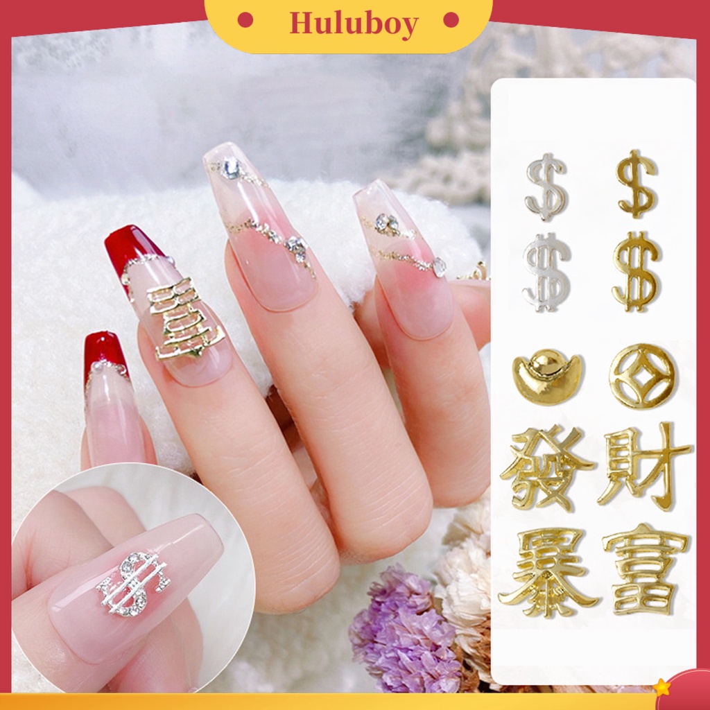 {In Stock} 20Pcs Manicure Decors Shining Easy Paste Indah Indah Indah Umur Panjang DIY Nail Art Alloy Kekayaan Keberuntungan Kuku Berlian Imitasi Aksesoris Toko Manicure