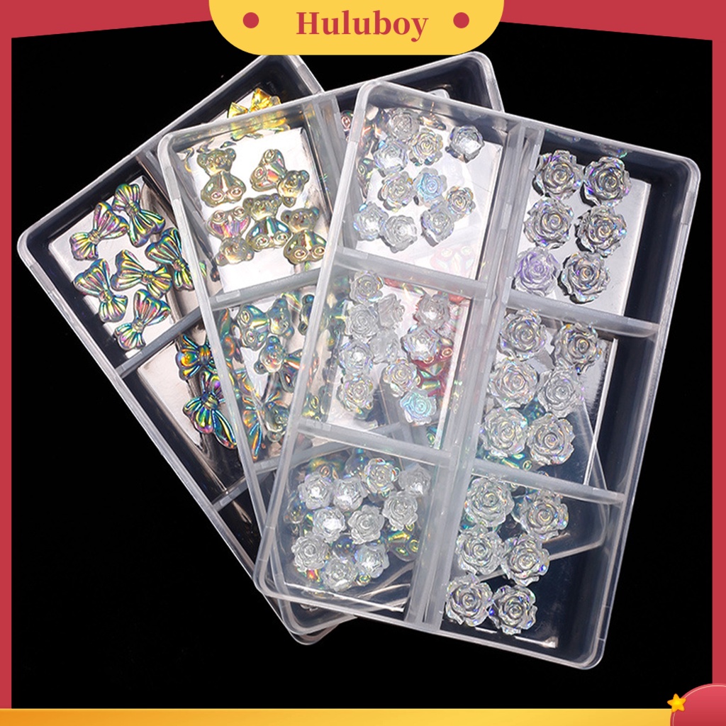 {In Stock} Resin Dekorasi Kuku Beruang Busur Bunga Hati 3D Pesona Aksesoris Nail Art Perhiasan Manicure Ornaments Perlengkapan Kuku