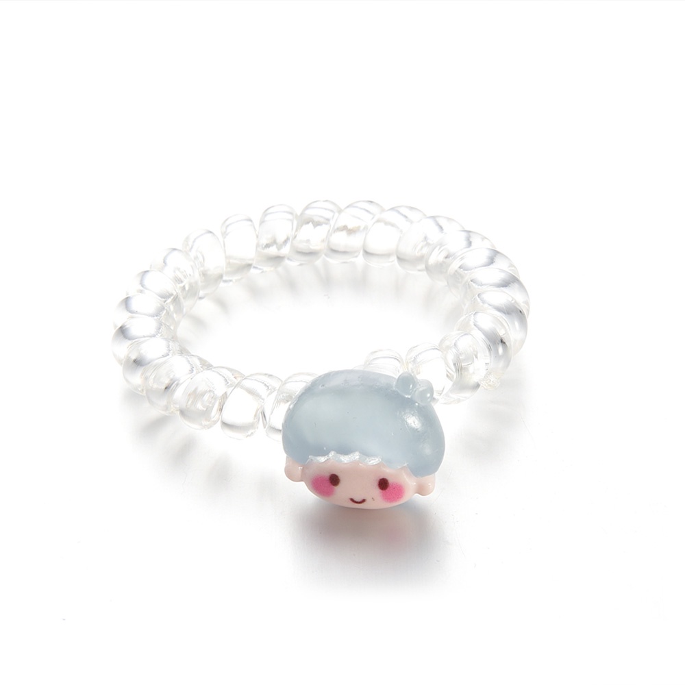 Kartun Lucu Bentuk Kabel Telepon Tali Kepala/ High Elastis Kawaii Hello Kitty Hair Ring