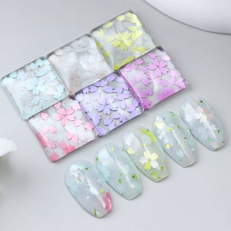 Siy Hiasan Sequin Kuku Bunga Warna-Warni Bunga Mungil Glitter Flakes Untuk DIY Nail