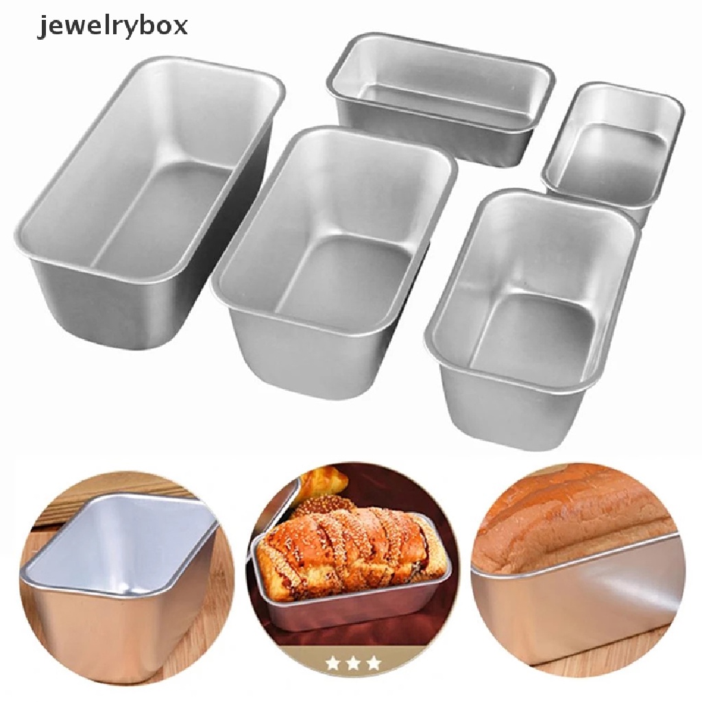 [jewelrybox] 1pc Kotak Persegi Cetakan Alat Baking Aluminium Alloy Anti Lengket Roti Cake Toast Pan Butik