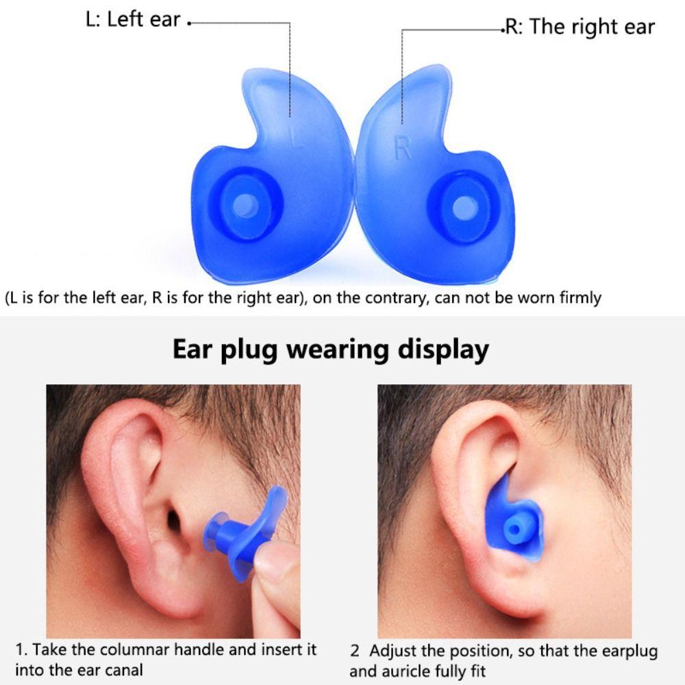 Quinton Ear Plugs Profesional Water Sport Spiral Anti Bising Tidur Water-Proof Silicone Alat Renang Shower Ear Plugs Peralatan Renang Swim Ear Plugs