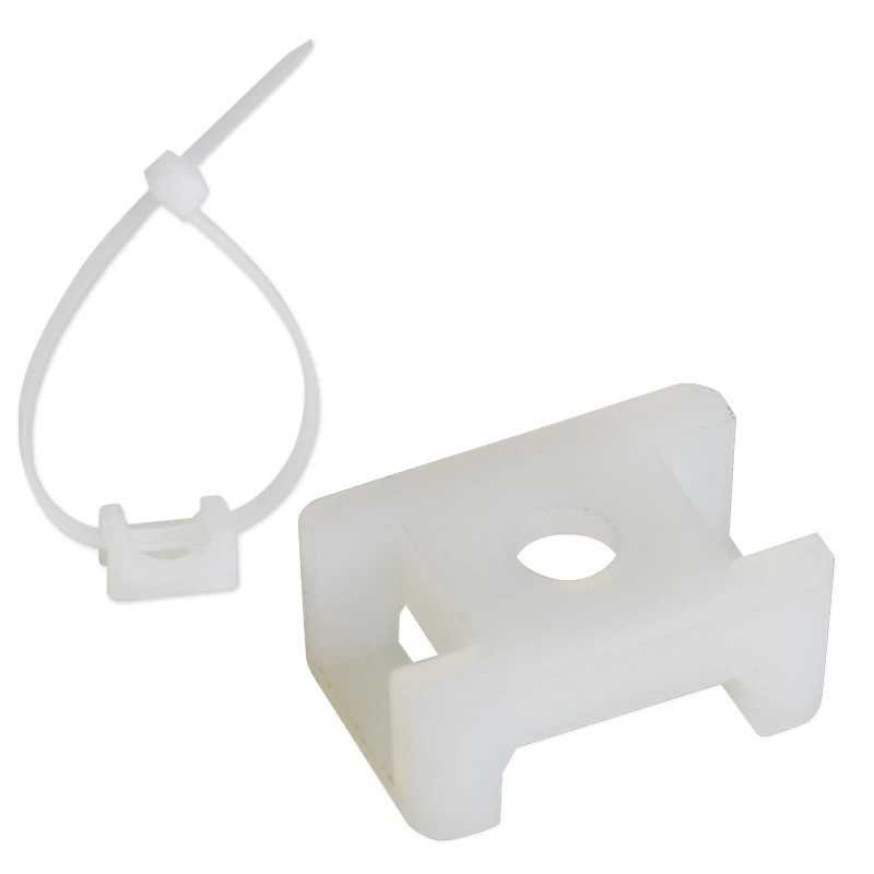 YUEQING Dudukan Kabel Ties Tie Mount Cord Organizer 100PCS - HC-1S ( Al-Yusi )