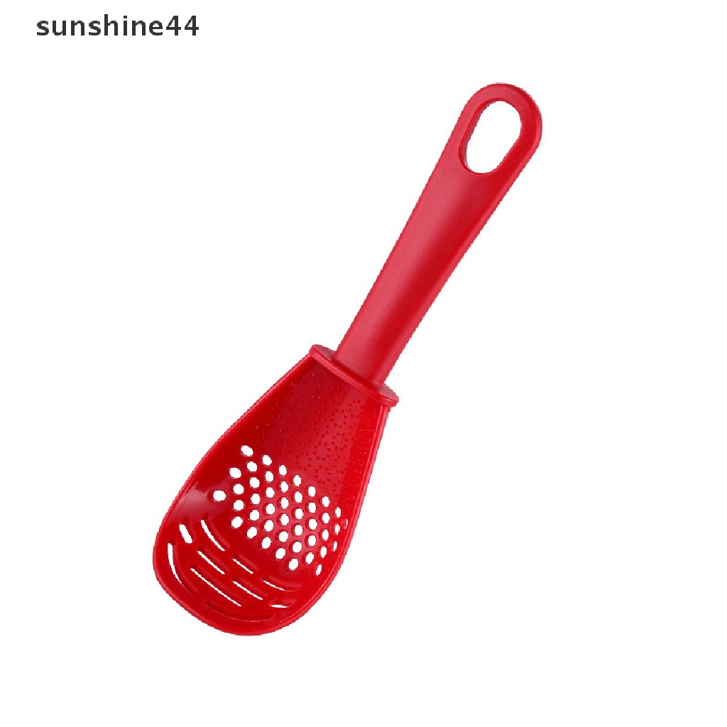 Sunshine al Sendok Masak Dapur Lubang Gantung Tahan Panas Saringan Sup Kentang Garlic Press Colander Inovatif Kitchen ID