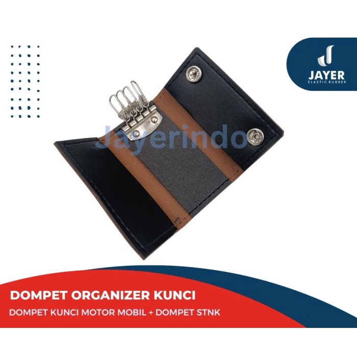 Dompet kunci motor mobil Kulit / Dompet Organizer Kunci 4 in 1