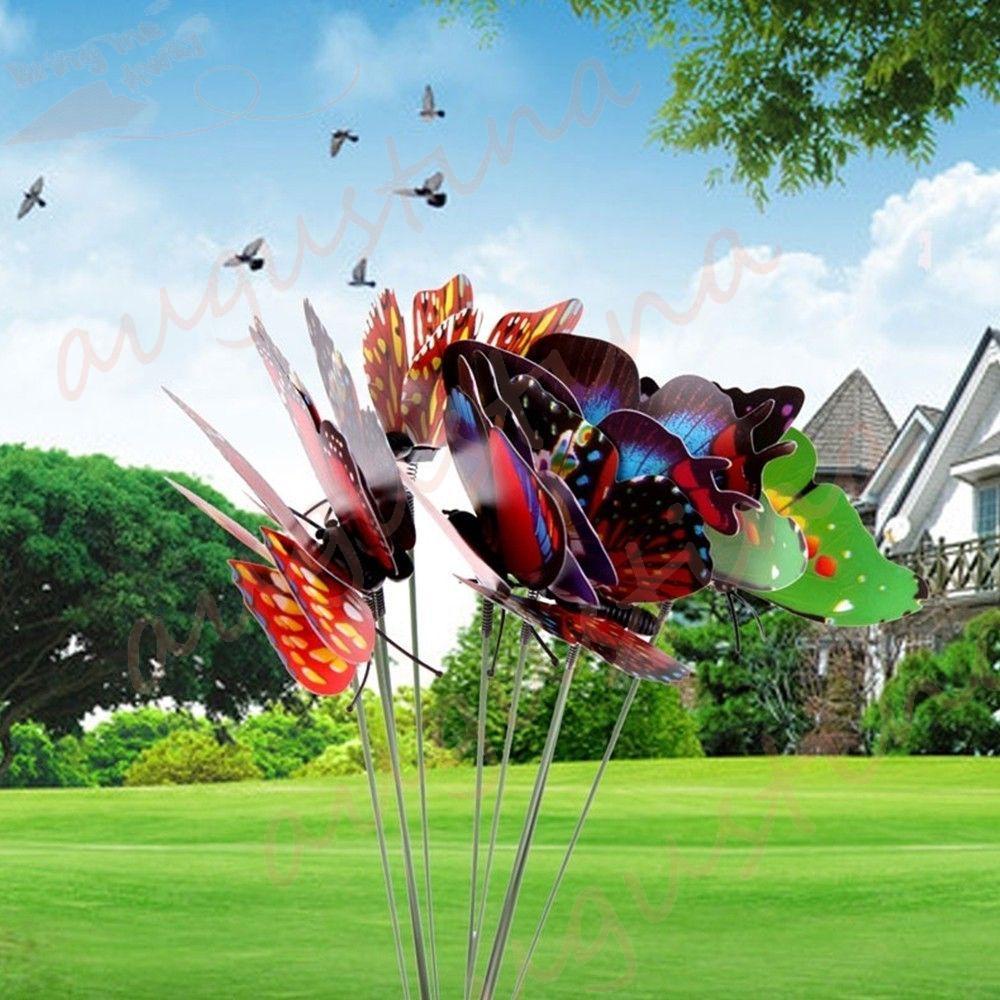 Agustina Butterfly Decor Color Pot Bunga Tanaman Warna Warni 20Pcs/pack Aksesoris Taman Rumah