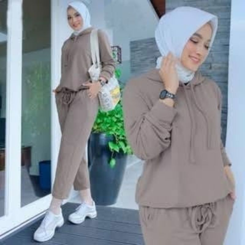 BAJU SETELAN WANITA MUSLIMAH TERBARU 2023 LEBARAN  MURAH PANJANG KOREAN STYLE IMPORT PREMIUM SWEATER
