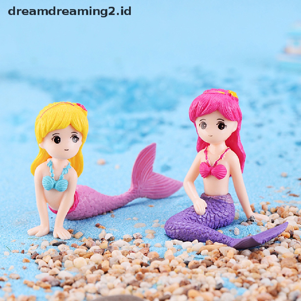 (hot) Mermaid DIY Patung Miniatur Mini Taman Dekorasi Rumah Boneka Lanskap Mikro//