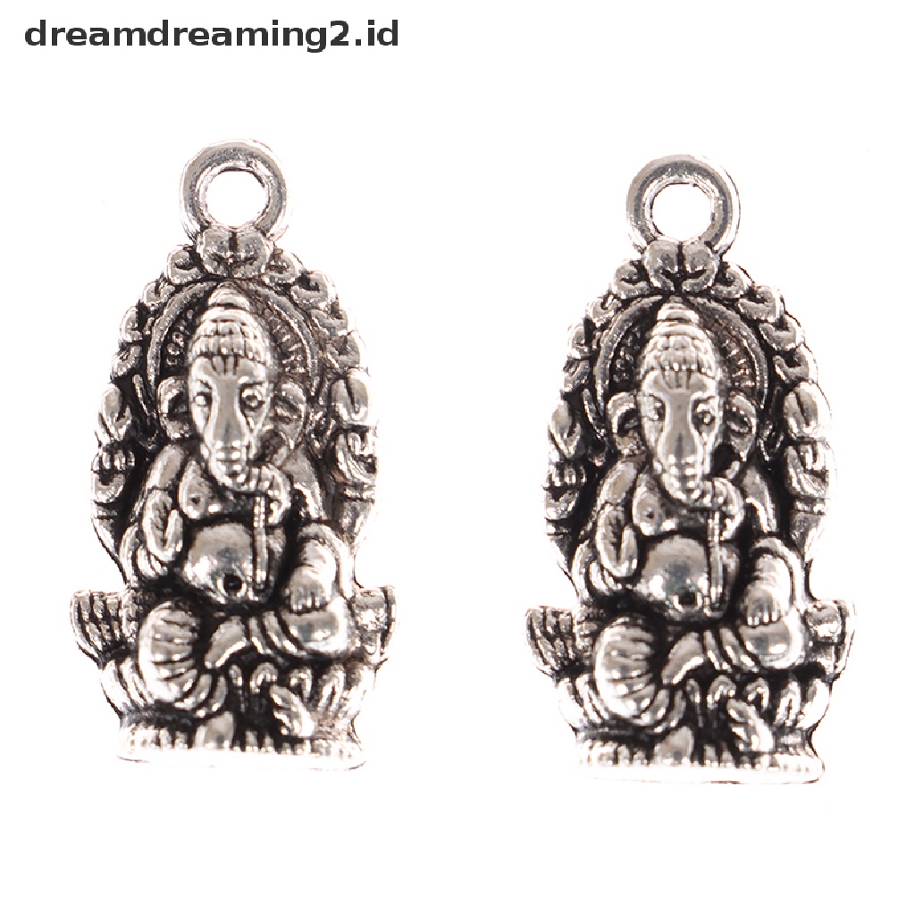 (hot) 10pcs Thailand Ganesha Ch Antik Alloy Buddha Ch Diy Perhiasan Liontin//