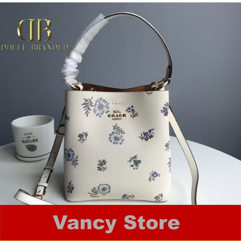 COACH SMALL TOWN BUCKET BAG WITH  DANDELION FLORAL PRINT ( 2310) Tas