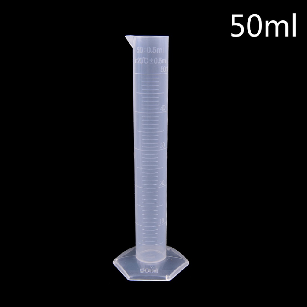 Xo 10/25 /50 /100/250ML Silinder Ukur Plastik Test Laboratorium Graduated Tube OL